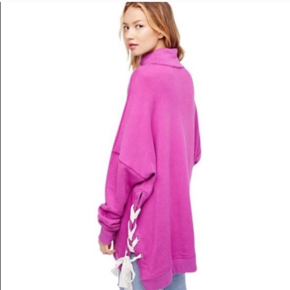 Free People So Plush Lace-Up Pullover - Picture 2 of 4